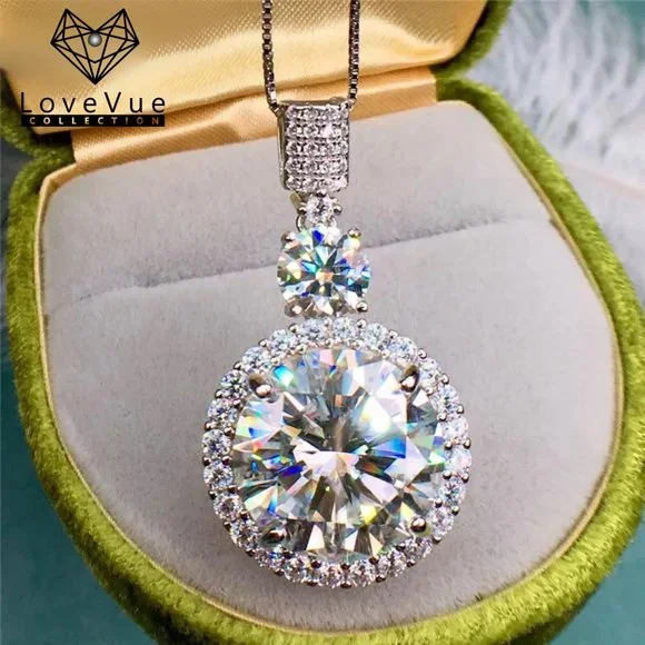 Certified 11ct. t.w. Diamond Necklace 18k White Gold over Italian Silver - Picture 4 of 17